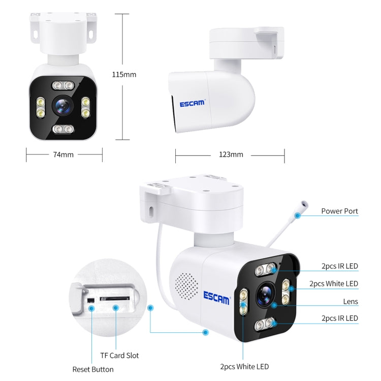 ESCAM PT303 3MP HD Motion Detection APP Control Pan & Tilt WiFi IP Camera, PT303 ESCAM PT303 3MP HD Motion Detection APP Control Pan & Tilt WiFi IP Camera, PT303